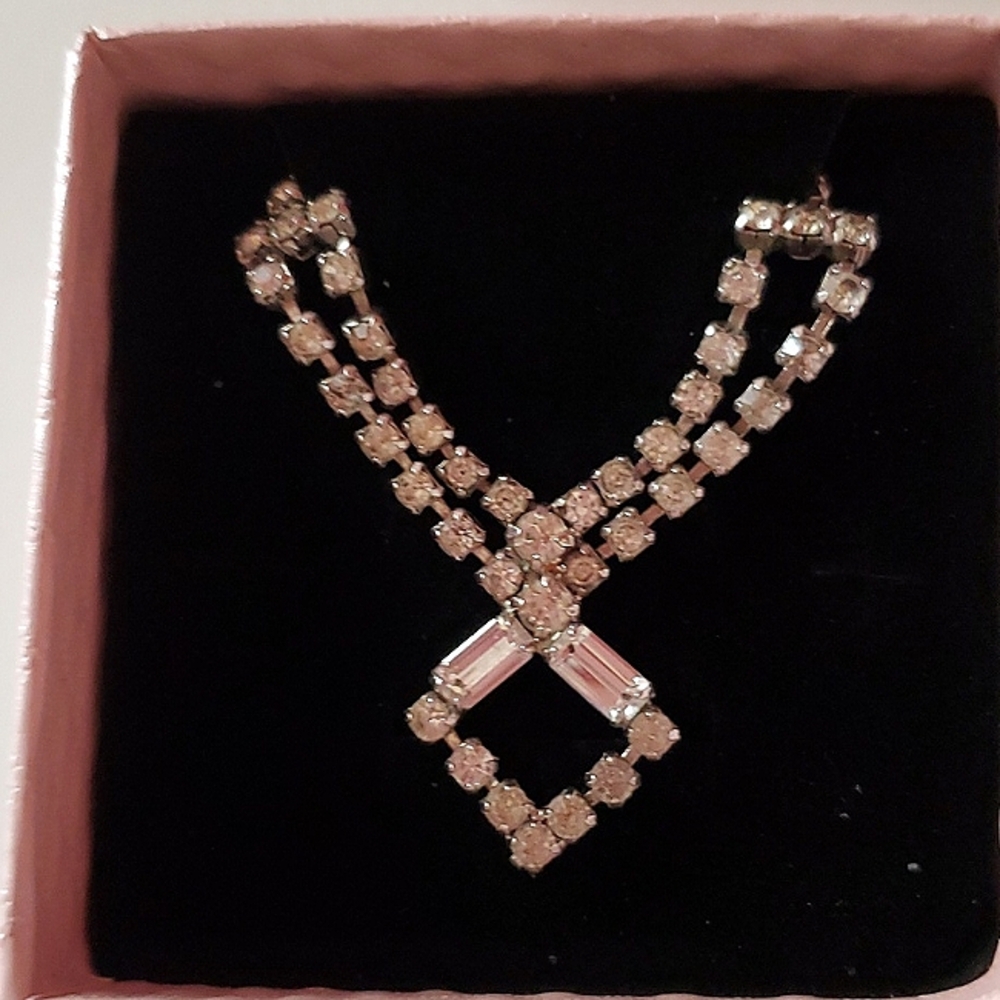 Vintage Rhinestone Choker Necklace - Picture 5 of 5